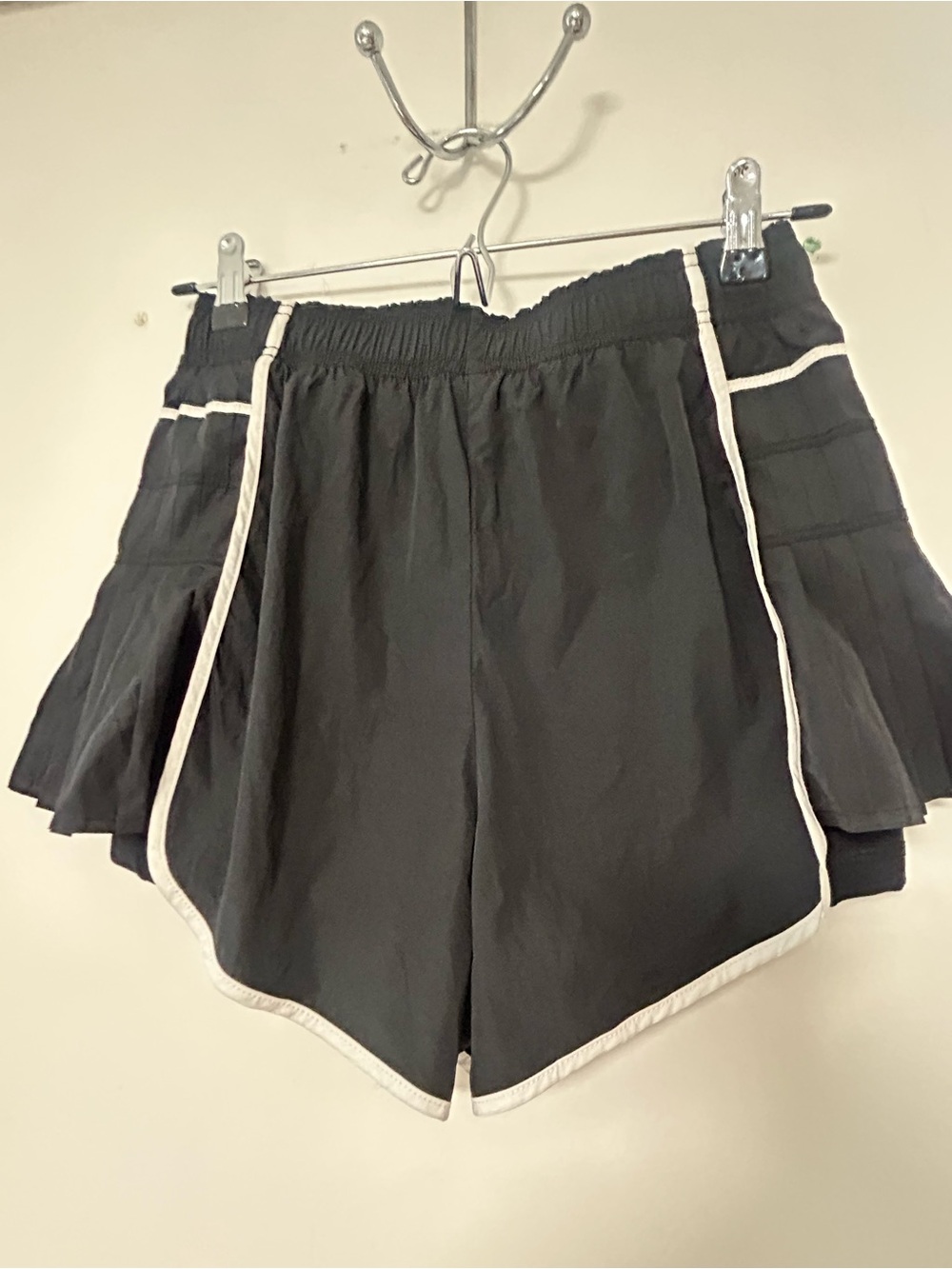 Yogalicious Black Athletic Shorts with White Trim